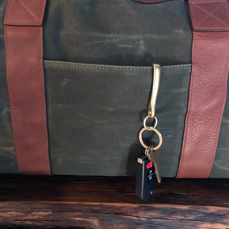 Brass Fish Hook Keychain