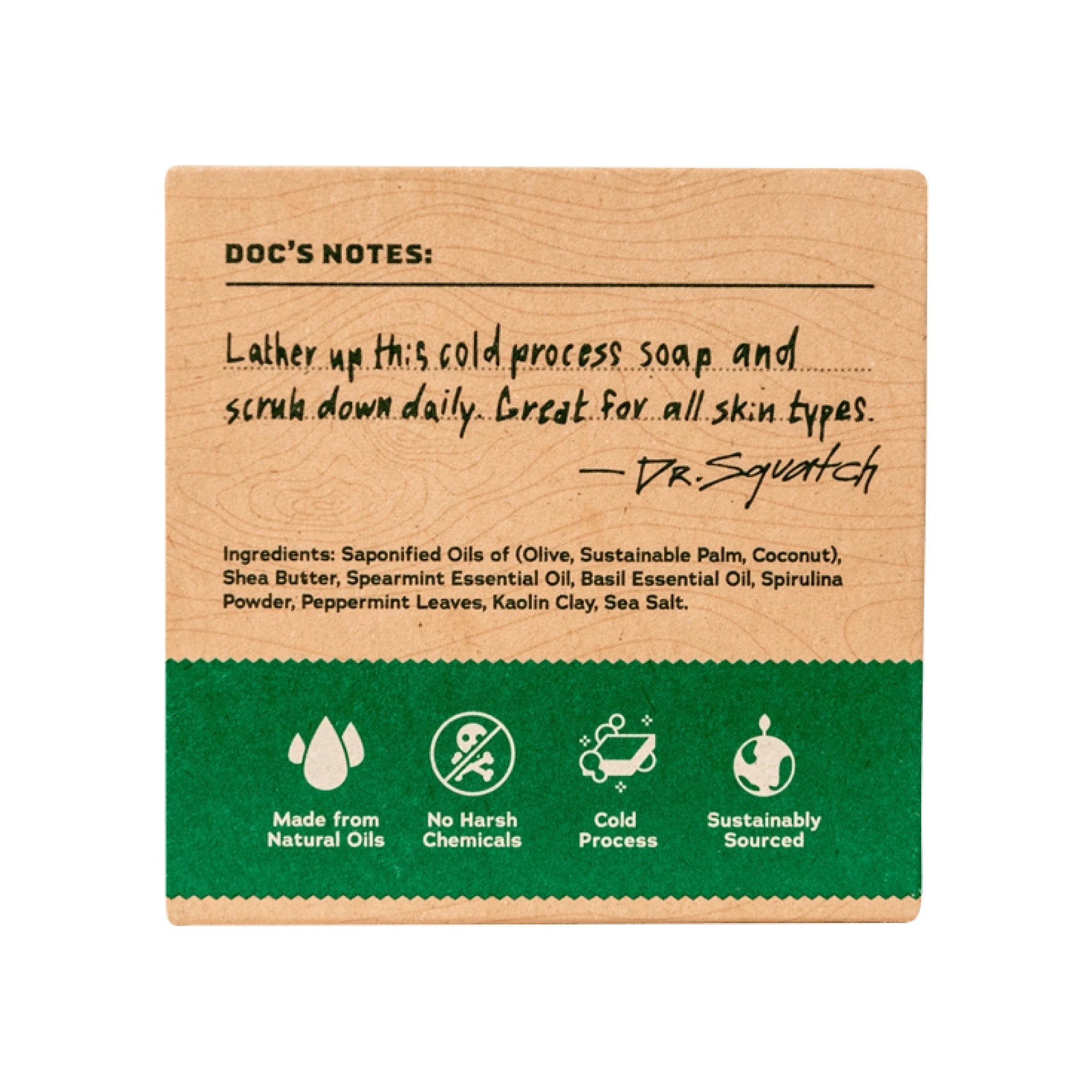 Spearmint Basil Bar Soap For Men, Dr. Squatch