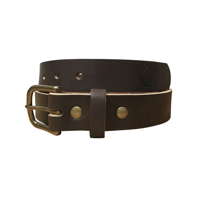 William Rogue All-Leather Outdoorsman Belt - Dark Brown