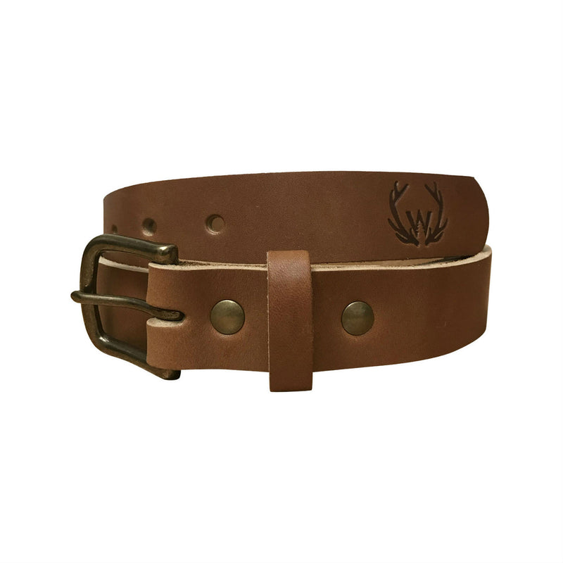 William Rogue All-Leather Outdoorsman Belt - Light Brown